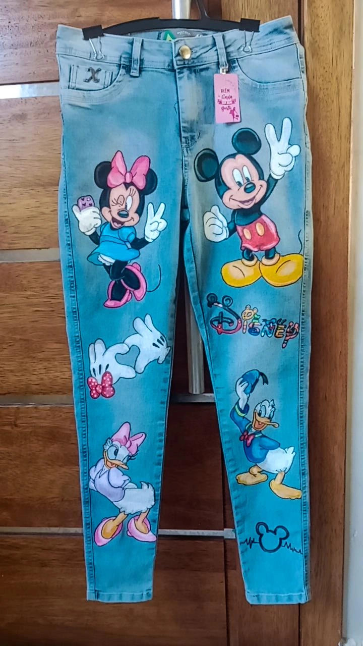 Calça feminina personagens Disney
