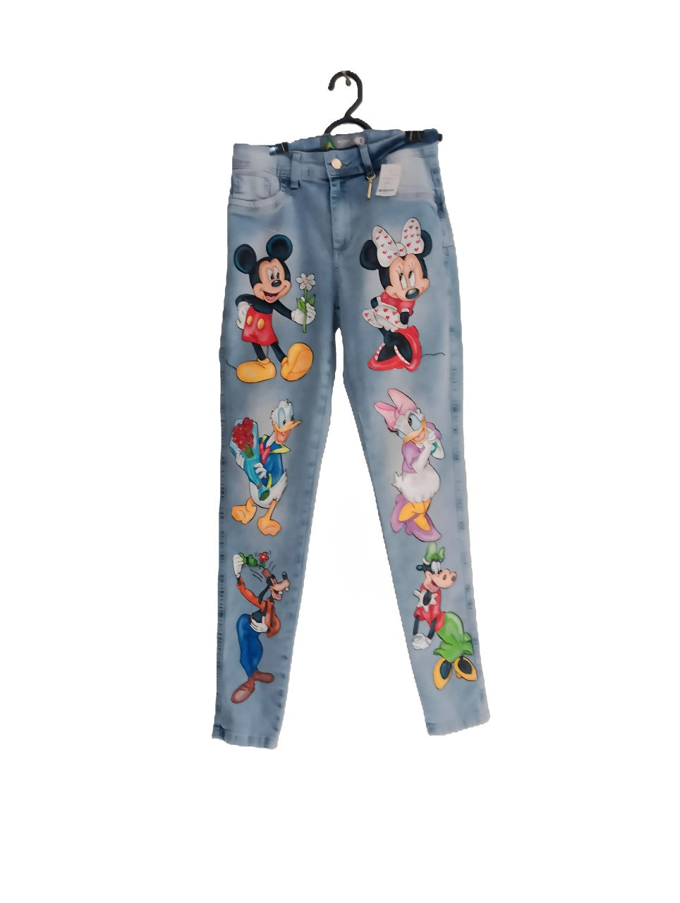 calça jeans pintada a mão