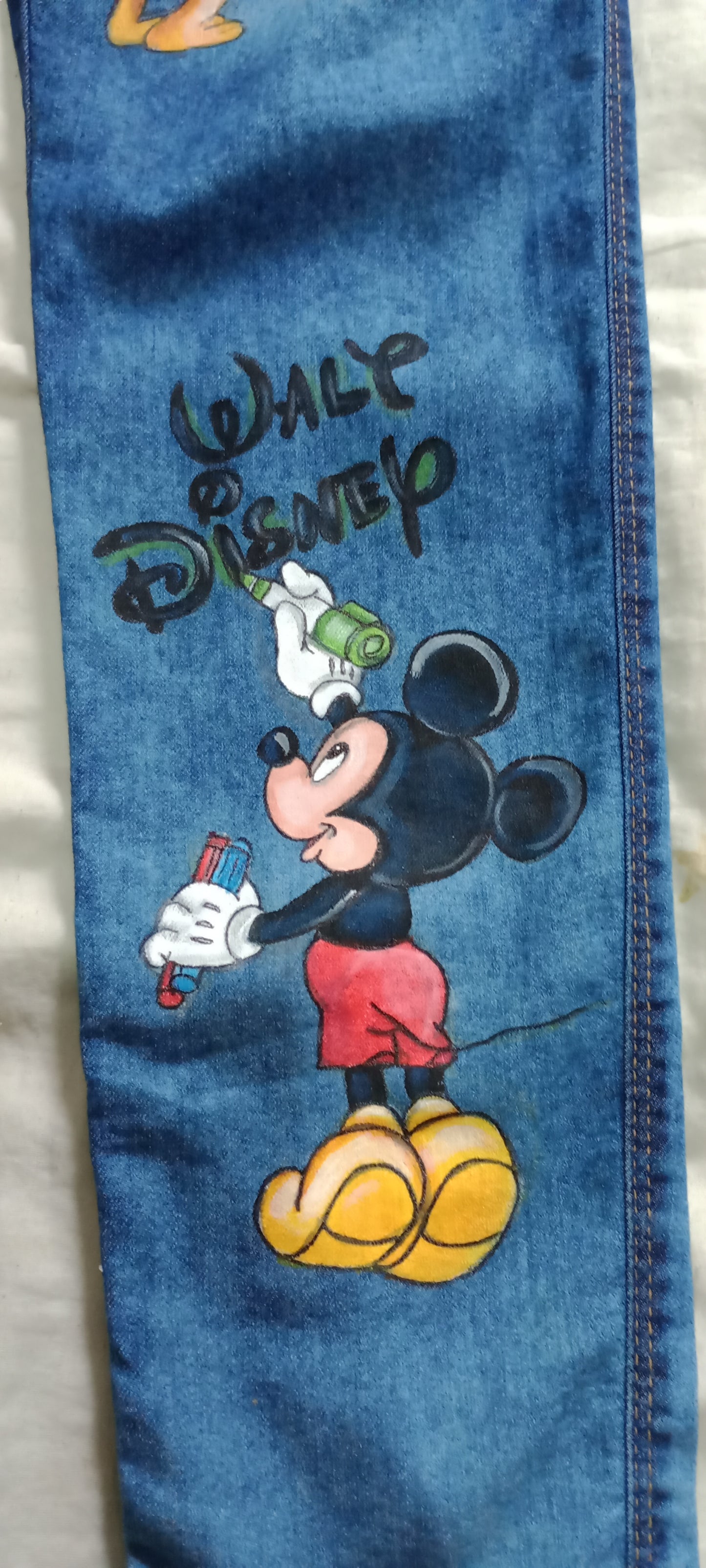 calça feminina jeans mickey