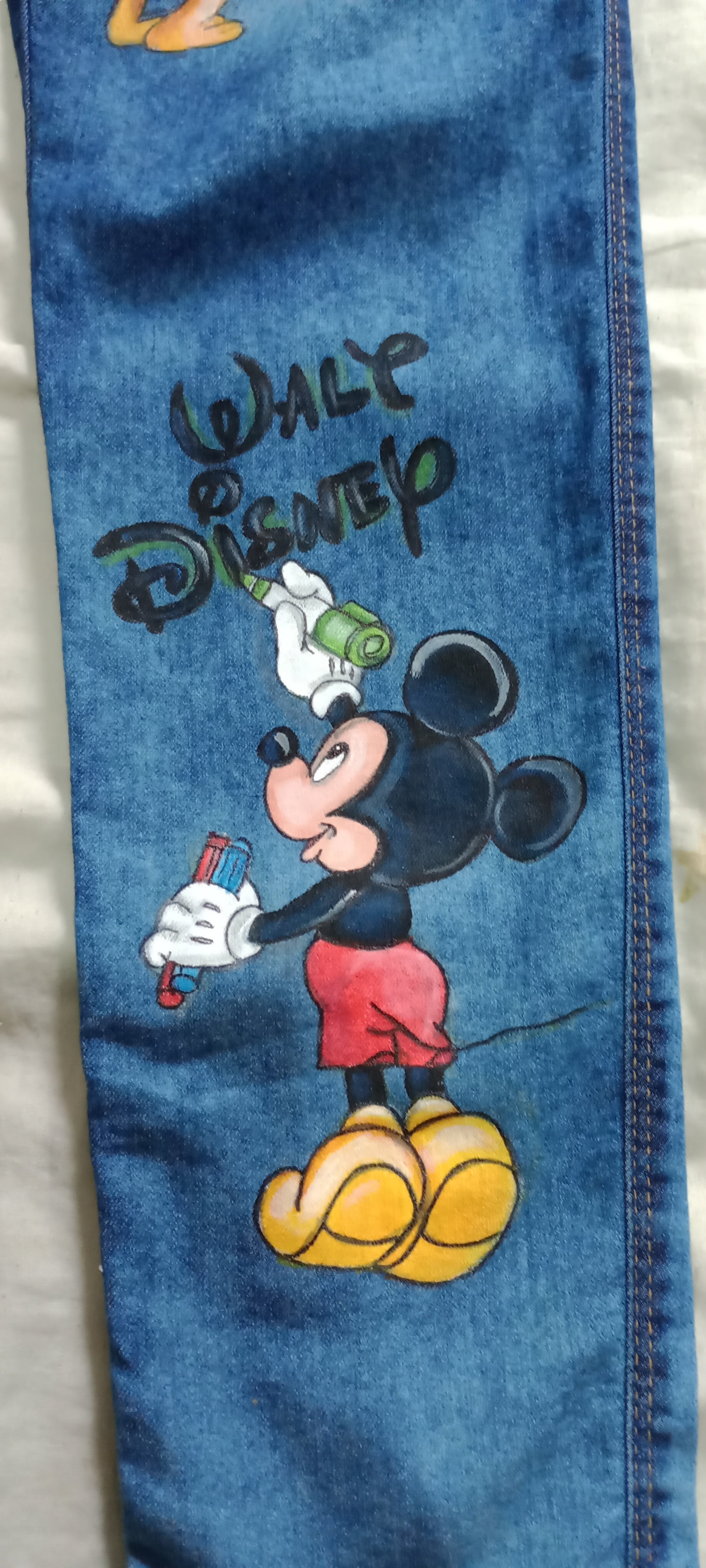 calça feminina jeans mickey