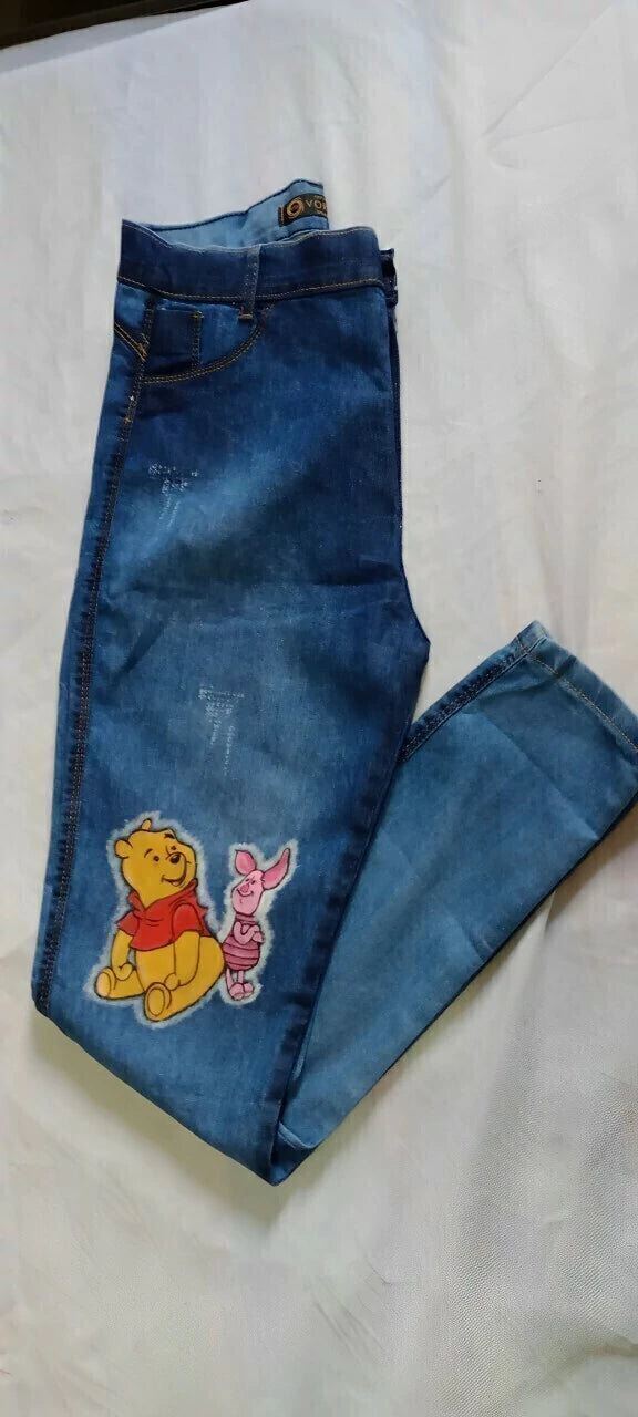 calça feminina tigrao pintada a mao